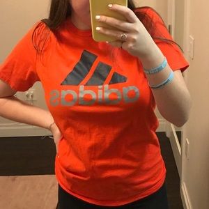 Adidas orange t-shirt